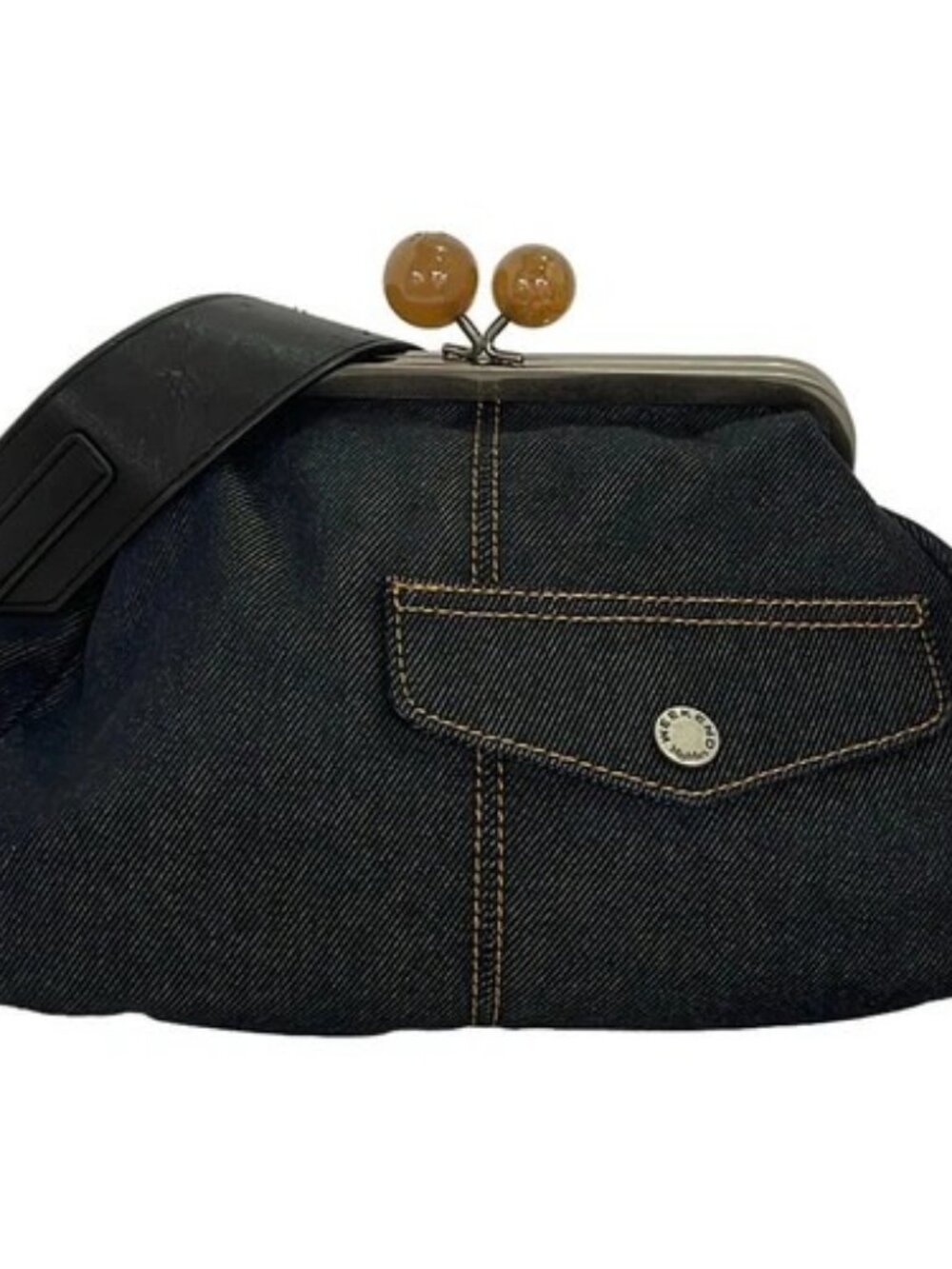 Max Mara WEEKEND Navy Denim Shoulder Bag